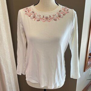 Long Sleeve Tee with bling, Size Small